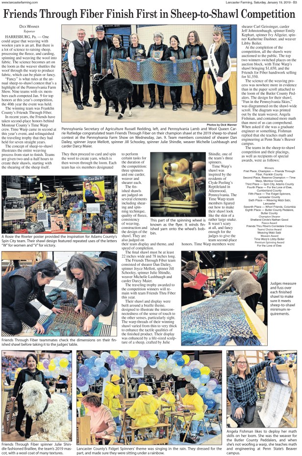 01-19-2019 Lancaster Farming - Sheep to Shawl